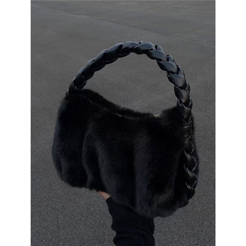 Suhao net merah gaya kuno niche rajutan tas tangan mewah 2022 mode baru lucu komuter tas bahu bahu kecil