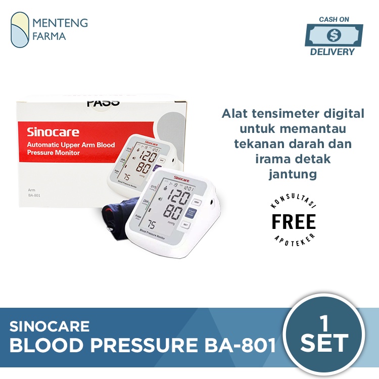 Sinocare Automatic Upper Arm Blood Pressure Monitor BA-801 -  Tensimeter Digital