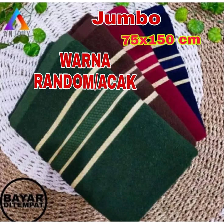 HANDUK MANDI DEWASA TEBAL SUPER JUMBO 75X150-MAESTRO WARNA RANDOM