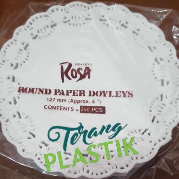 

Nikmati Kertas Paper Doyleys Bulat D = 5" Alas Toples 250 Gr (Isi 250 Pc) Promo