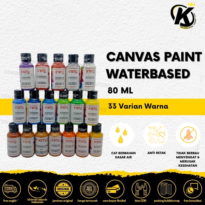 

Mudah Cat Kanvas Dan Suede Waterbased 80 Ml Exito Bergaransi