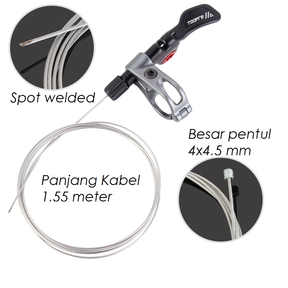 Remote Dropper Seatpost Toopre tuas lever adjustable hidrolik MTB sepeda