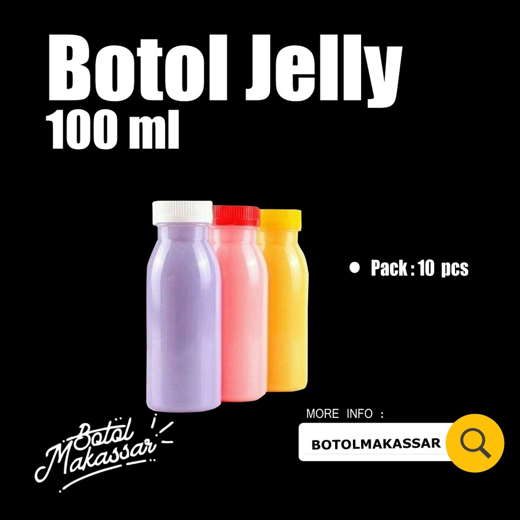 Jual Botol Plastik Jelly 100 Ml (isi :10 Pcs) | Shopee Indonesia