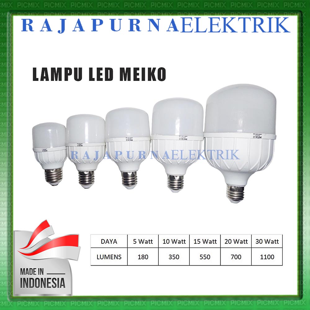 LAMPU LED MURAH BOHLAM kapsul Jumbo MEIKO 5W 10W 15W 20W 30W