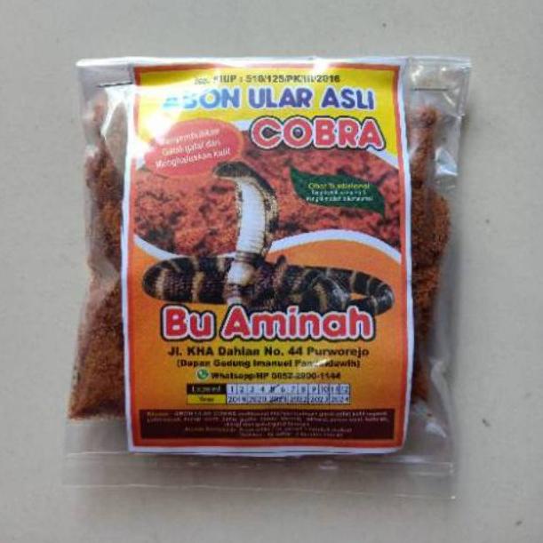 

SPECIAL PRICE ABON ULAR COBRA ASLI IBU AMINAH isi 50 gram ༄ 852