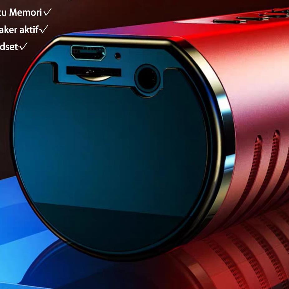 Murah Meriah Mic Karaoke K6 Wireless Bluetooth Karaoke Player Smule Microphone Speaker KTV Efek USB 