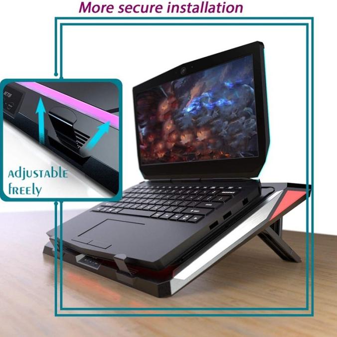 IETS GT300 DOUBLE BLOWER LAPTOP COOLING PAD FOR GAMING LAPTOP, COOLER D5646FGDF