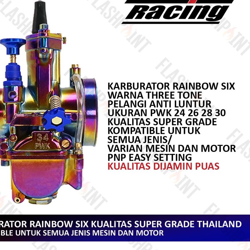 GRATIS ONGKIR✅(BISA COD) KARBURATOR PWK 28 30 32 34 PELANGI RAINBOW SIX POWER JET KARBU CPO SUDCO KE