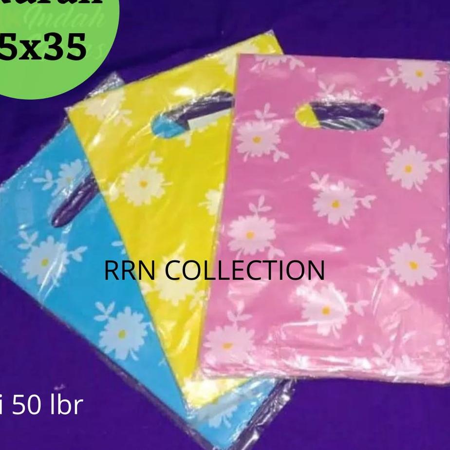 ソ Plastik Packing motif bunga ukuran 25x35 isi 50 lmb/Plastik HD motif bunga plastik olshop/PLASTIK 