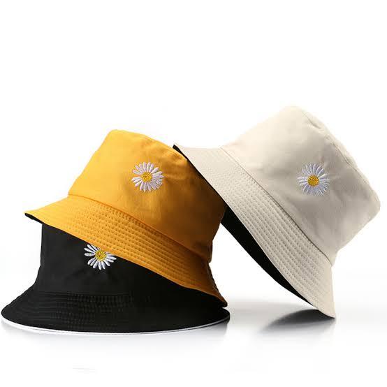 7.7 TOPI BUCKET ANAK 2SISI BUNGA DAISY