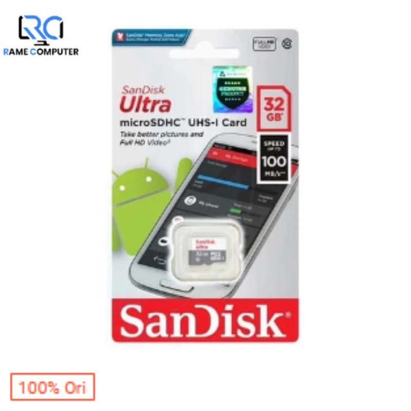 SanDisk MicroSD 32GB 100MB/S Ultra UHS-1 micro sd SDHC - Non Adaptor