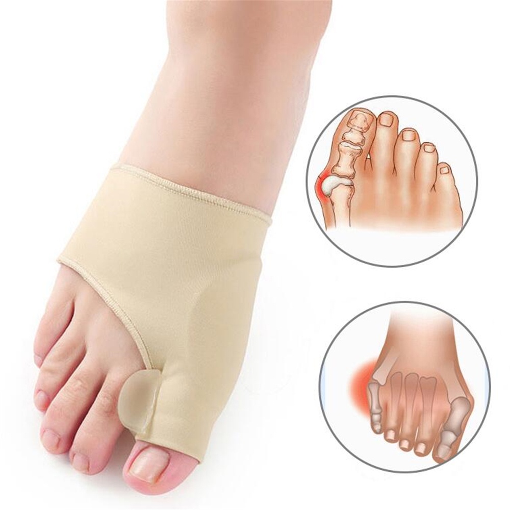 Penggunaan Harian/Alat Terapi Korektor Tulang Jempol Bunion Bengkok Hallux Valgus Orthotics / Gel Kain Lembut Pelindung Jempol Jari Kaki