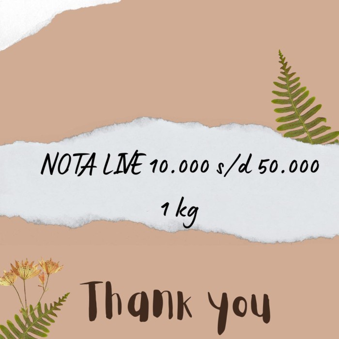 

Murah Nota Live 10K S/D 50K Sale!!!