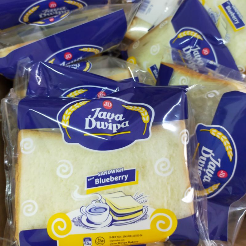 

Roti panggang Java Dwipa 1 Karton 60pcs Rasa Blueberry