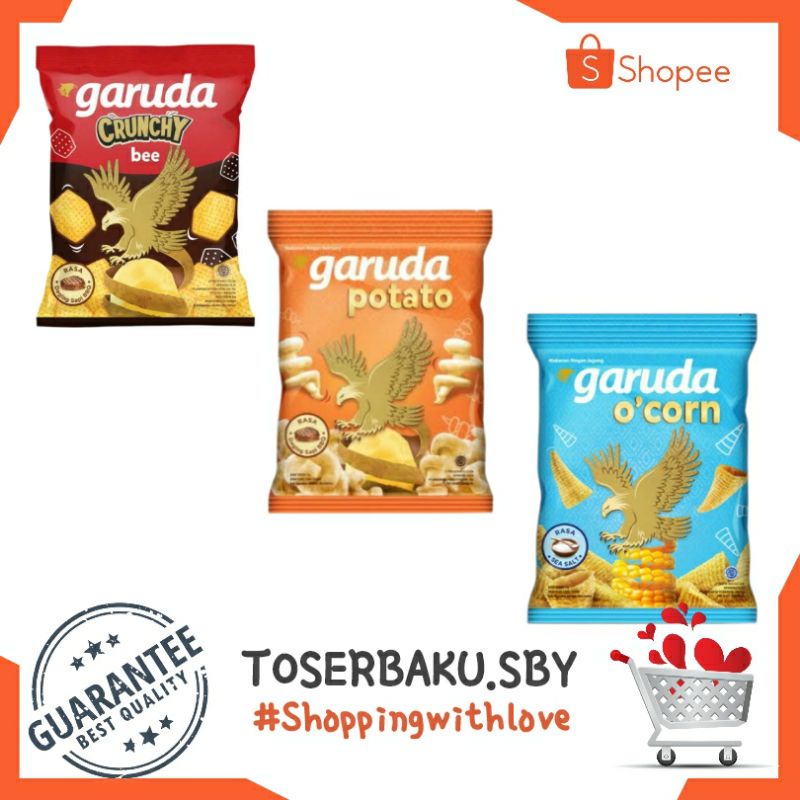 

Garuda Crunchy All Variant 14g × 10 pcs / Potato / O'corn / Bee / Aneka Snack Murah surabaya / Toserba Surabaya / Camilan Gurih