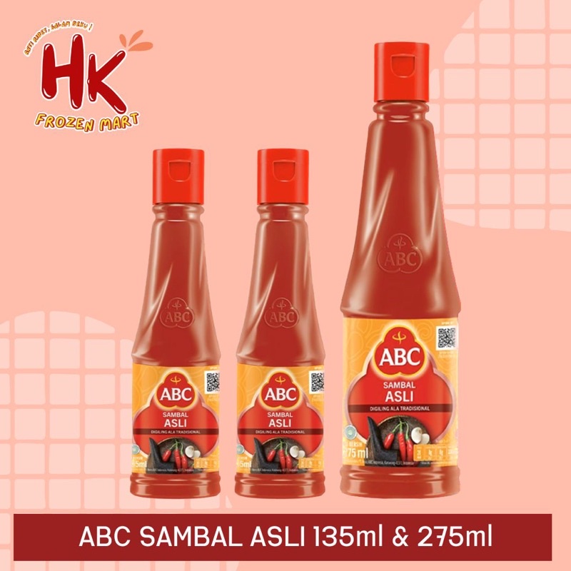 

ABC Saus Sambal Asli 135ml & 275ml (saos cabe estra pedas delmonte dua belibis) HK FROZEN MART