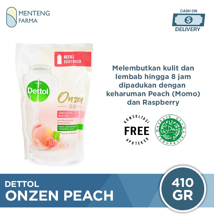 Sabun Mandi Cair Dettol Onzen Peach 410 Gram