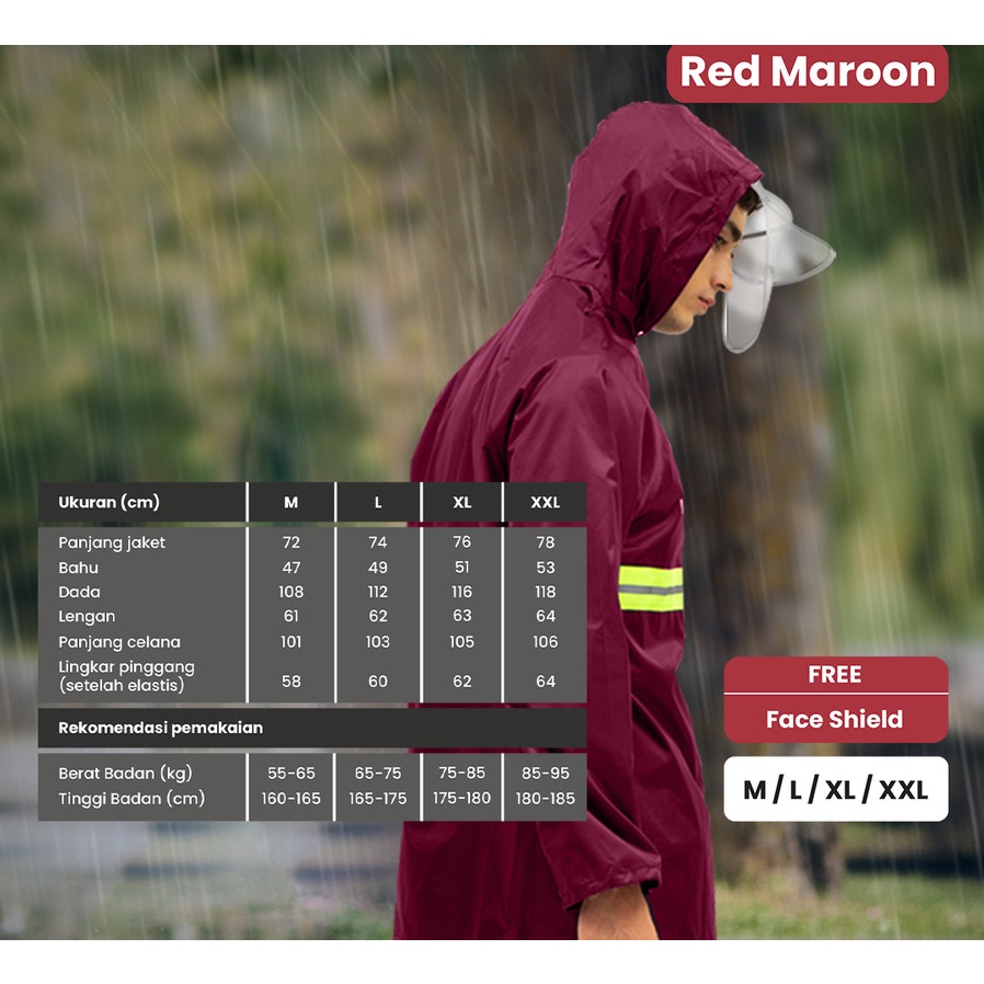 Jas Hujan Oxford Setelan Baju Celana Mantel Mantol Ujan Raincoat Bowin Bukan Axio