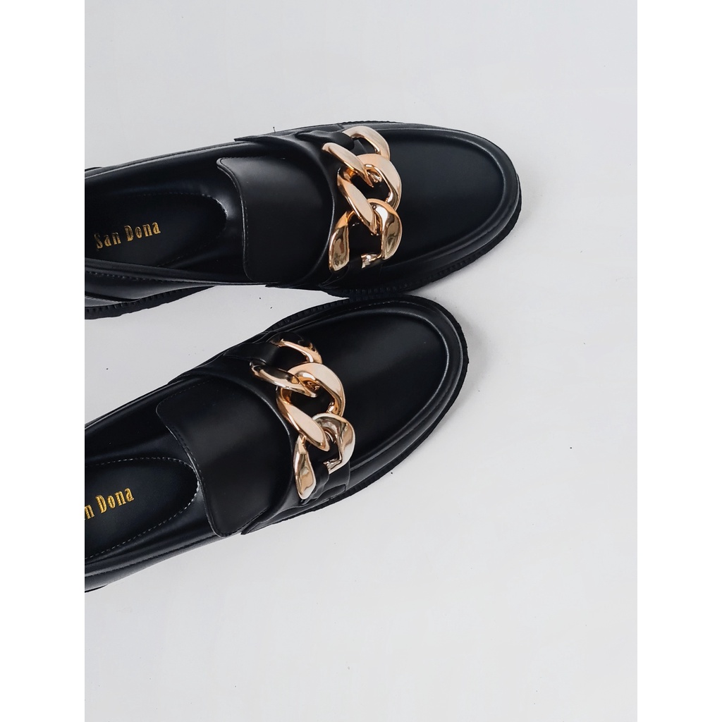 2023 Chain Loafer Premium Rubbersolle Sepatu Wanita - &quot;Sheeren&quot; - Sandona