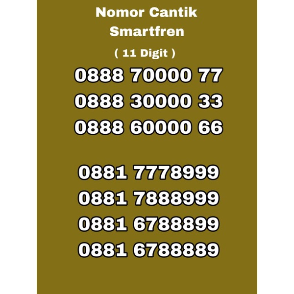 NOMOR CANTIK SMARTFREN ESIM SMARTFREN GRADE GOLD