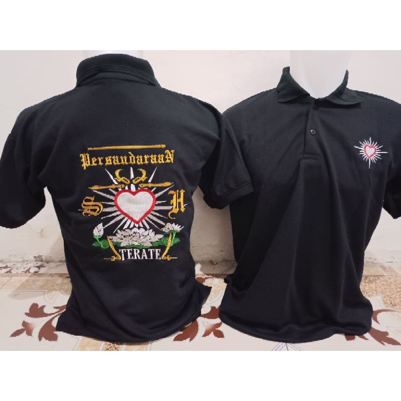 Baju Kaos PSHT SH Terate Krah Polo Pusat Madiun Bordir Simpel Murah Distro Keren Terbaru PSHT Satu A