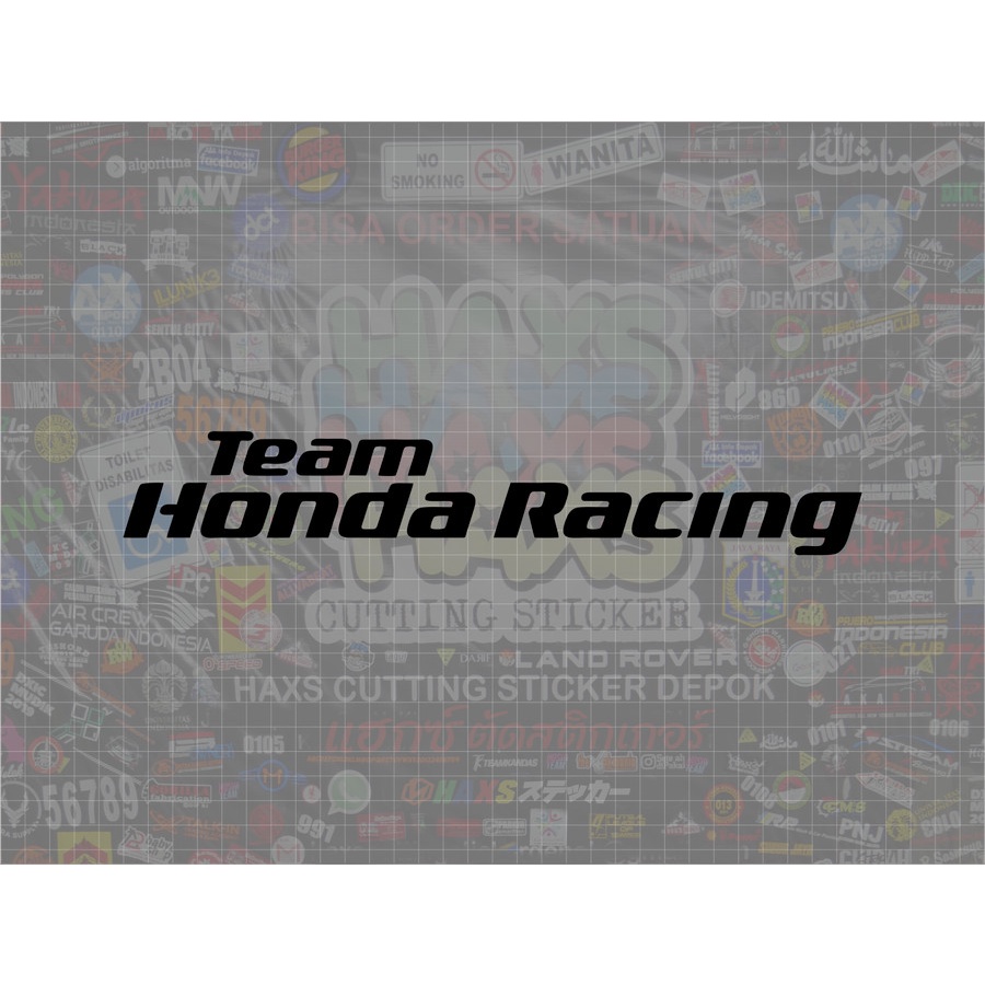 Cutting Sticker Team Honda Racing Ukuran 30 Cm Untuk Motor Mobil