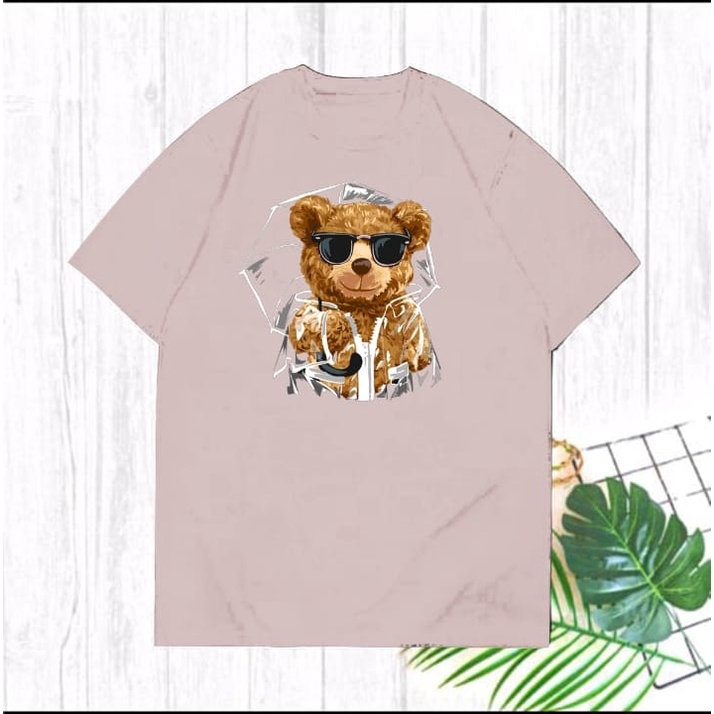 KAOS BEAR CUTE FASHION WANITA OVERSIZE