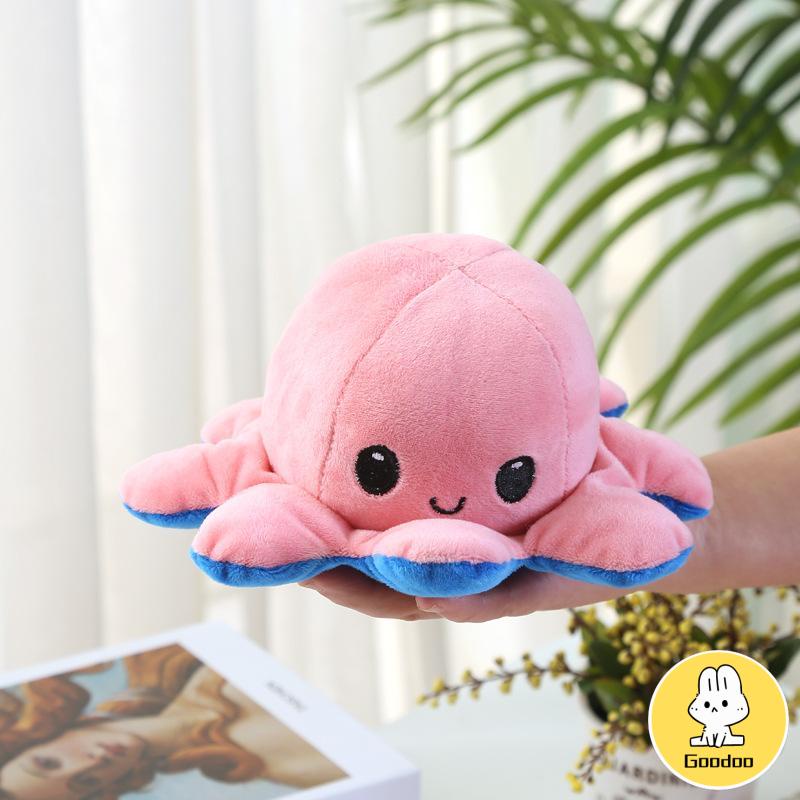 Boneka TikTok Reversible Octopus Cumi Gurita Warna Bolak Balik Soft Yelvo-S -Doo