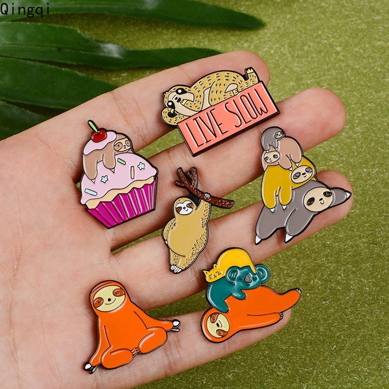 Bros Pin Enamel Bentuk Kartun Hewan Kungkang Koala Untuk Anak
