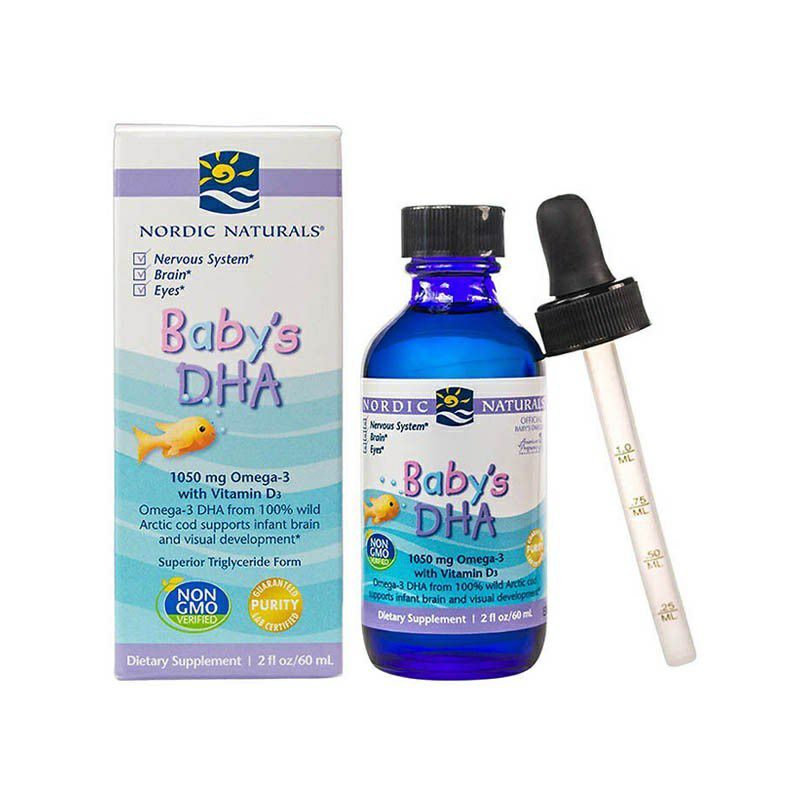 Nordic Baby DHA 60ml &amp; Children DHA 119ml/EPA/Suplemen Otak/Daya Tahan Tubuh/Bayi dan Anak
