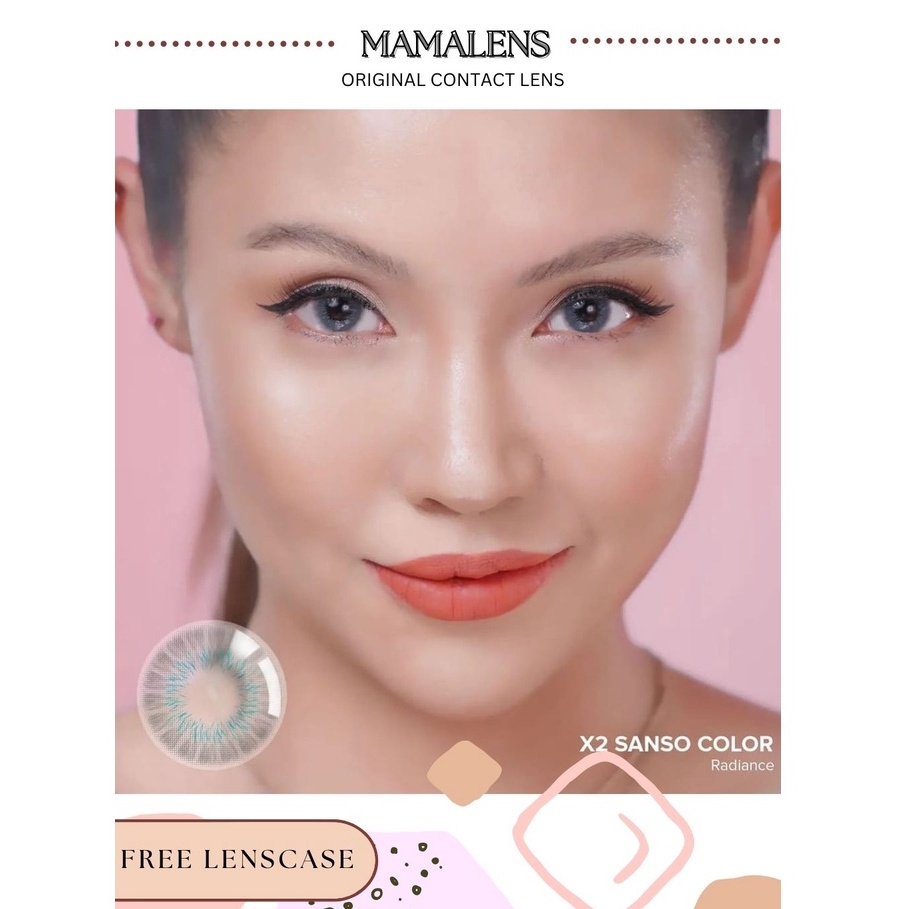 SOFTLENS X2 SANSO COLOR NORMAL &amp; MINUS -0.50 SD -3.00 | FREE LENSCASE - MAMALENS