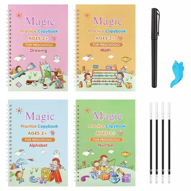4 BUKU SET MAGIC PRACTICE BOOK ORIGINAL / SANK MAGIC BOOK BUKU TULIS