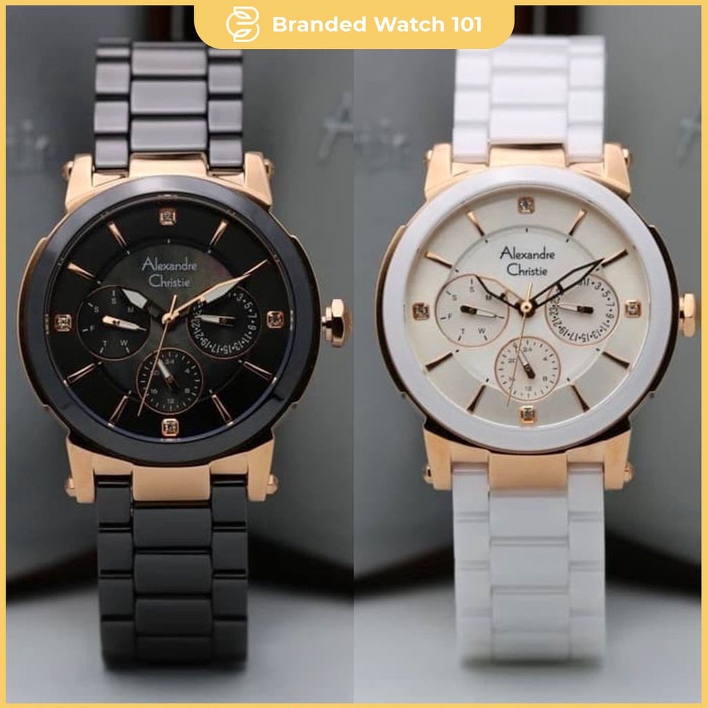 ORIGINAL Jam Tangan Wanita Alexandre Christie AC 2517 / AC2517 / 2517 Garansi Resmi 1 Tahun, Keramik