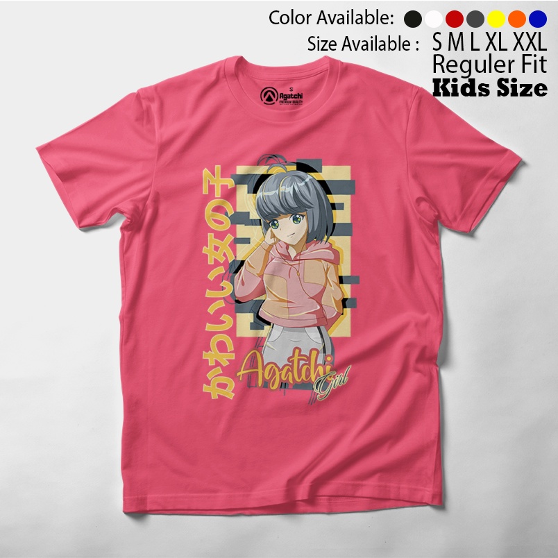 Kaos Atasan Anak Perempuan Motif Anime Pink Jacket Gril