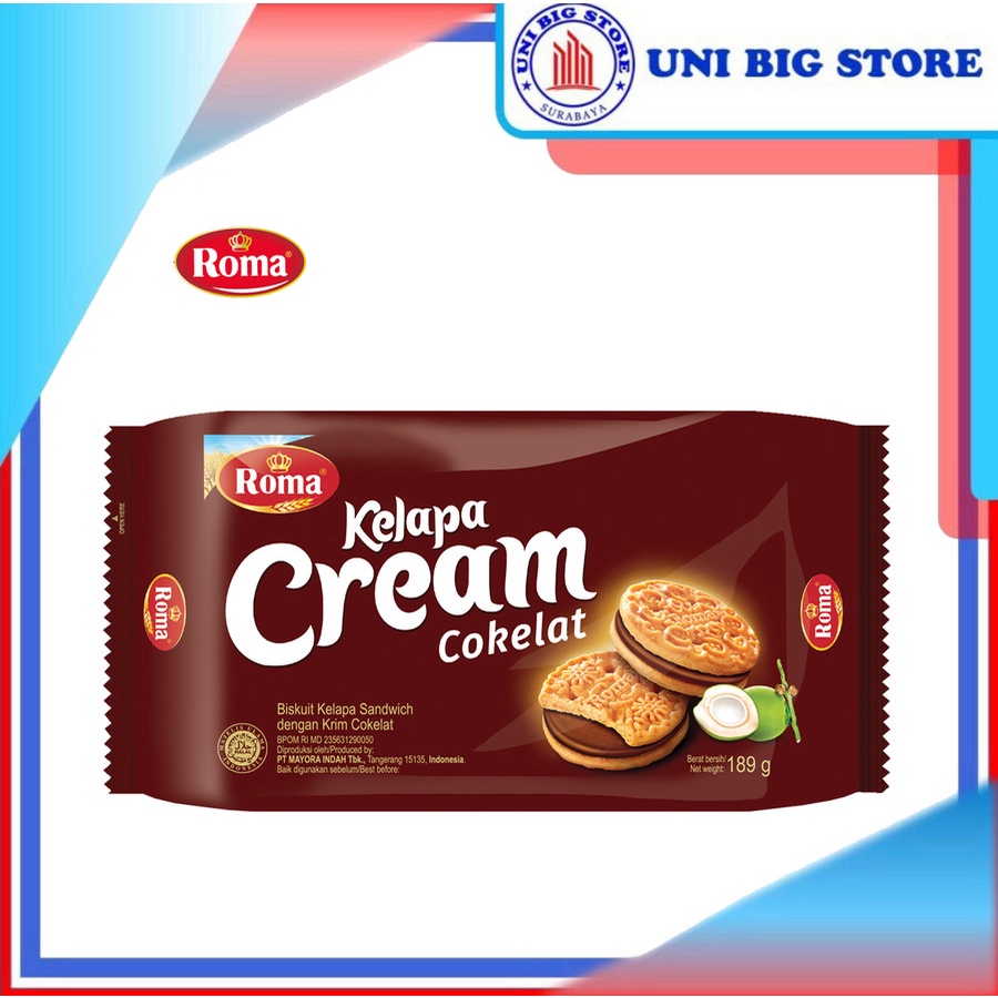 

Roma Biskuit Kelapa Cream Coklat 189 gr Biscuit Coconut Krim Cokelat