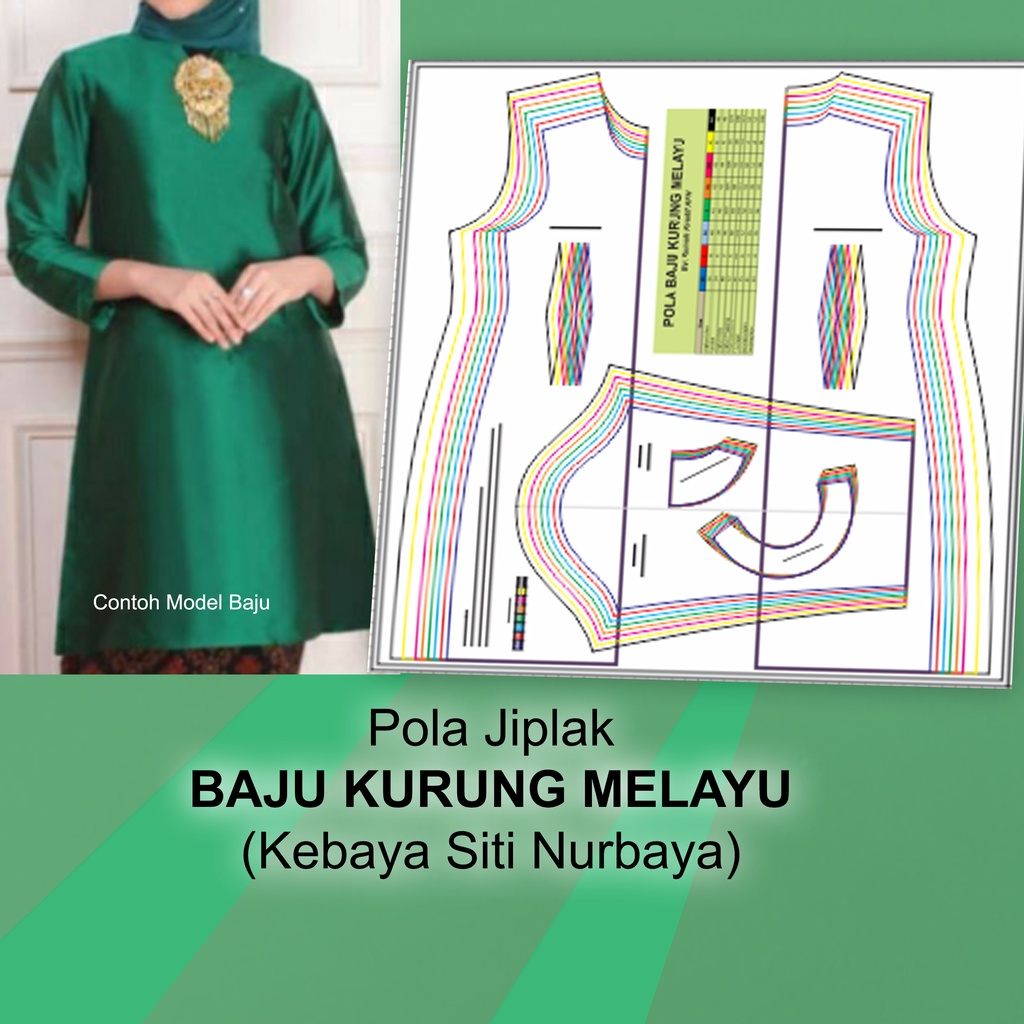 Jual Pola Jiplak Baju Kurung Melayu | Pola Baju Wanita | Shopee Indonesia