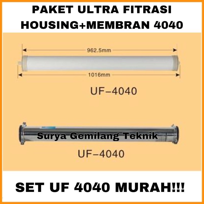 Uf 4040 plus Housing stainless 4040 Filter Air Minum UF 4040 / Utra Filtrasi UF