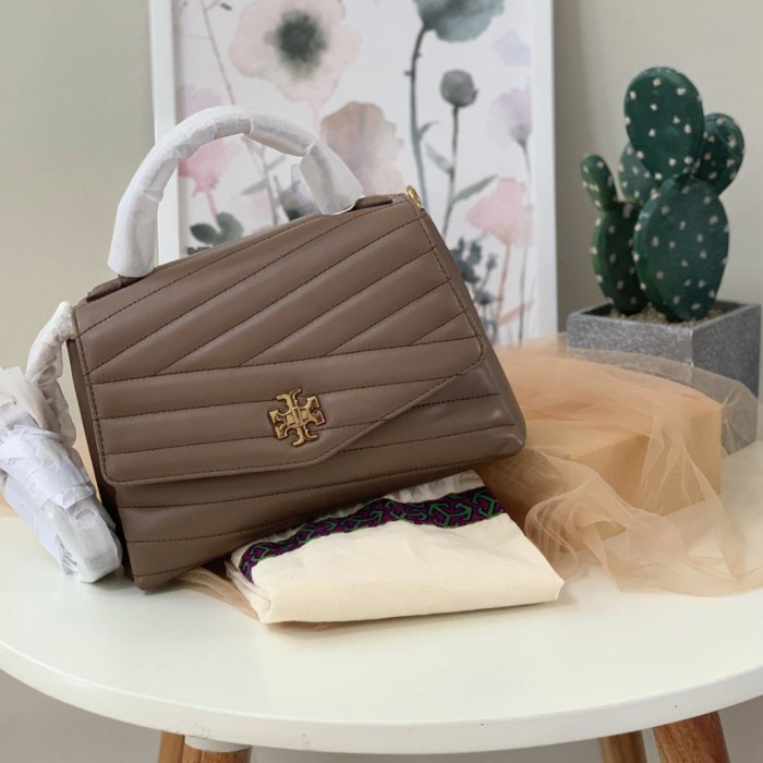 TB Kira Chevron Top Handle Taupe