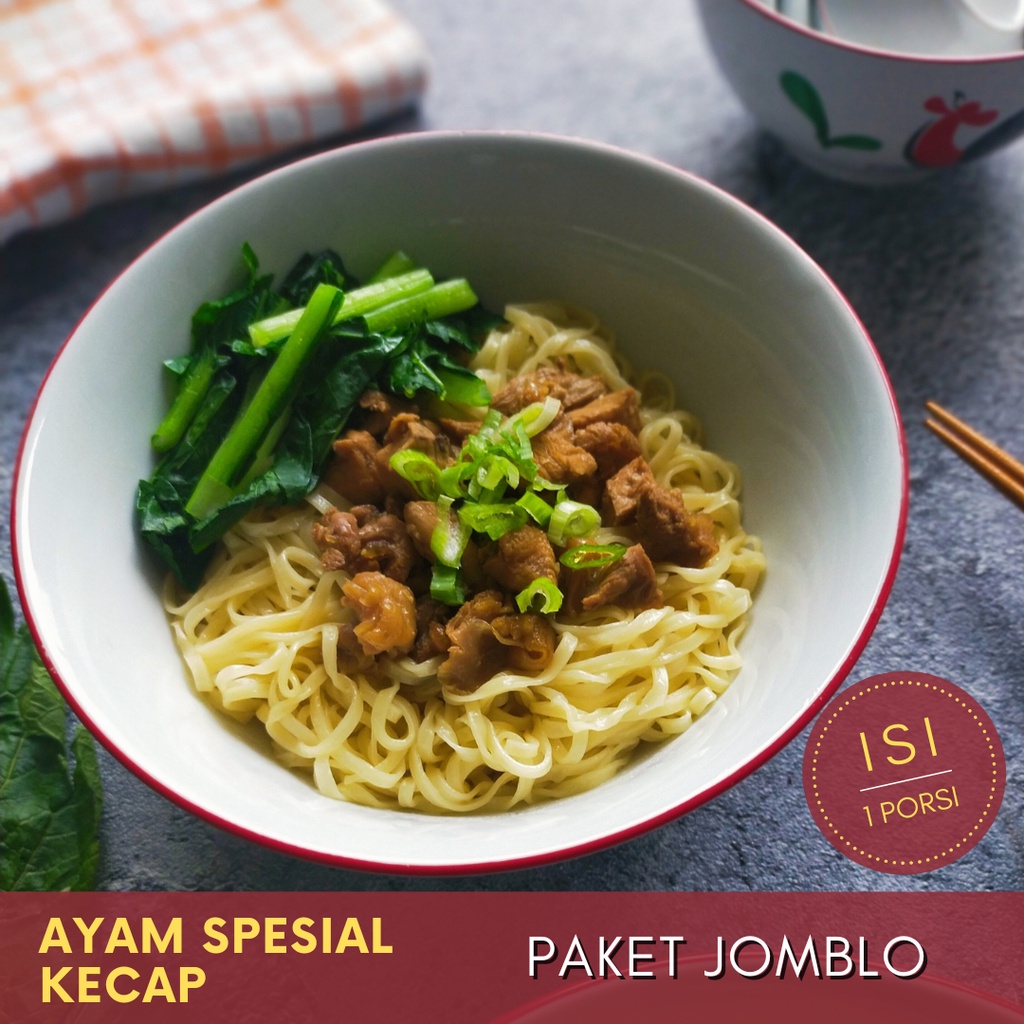 

Mie Ayam Spesial Kecap | 1 Porsi | Tanpa MSG | Tanpa Pengawet | Paket Jomblo