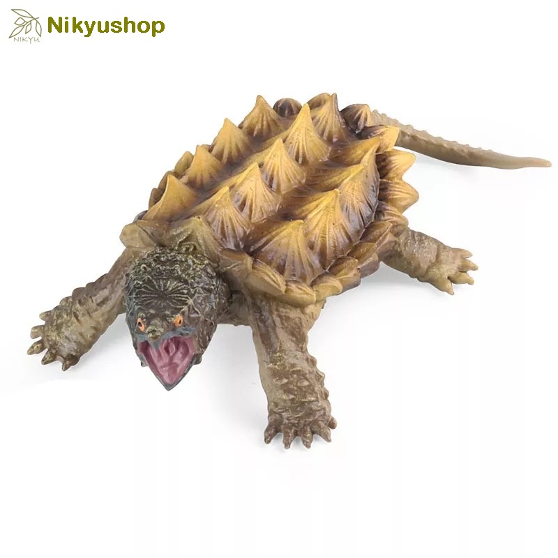 [Nikyushop] Mainan Edukasi Pajangan Miniatur Hewan Kura Kura Alligator Snapping Turtle Animal Figure