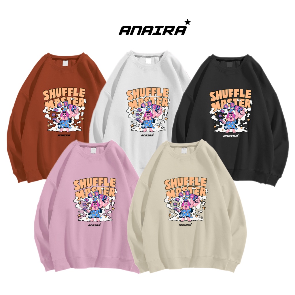 SHUFFLE MASTER SWEATER CREWNECK Size M-XXL ANAIRA