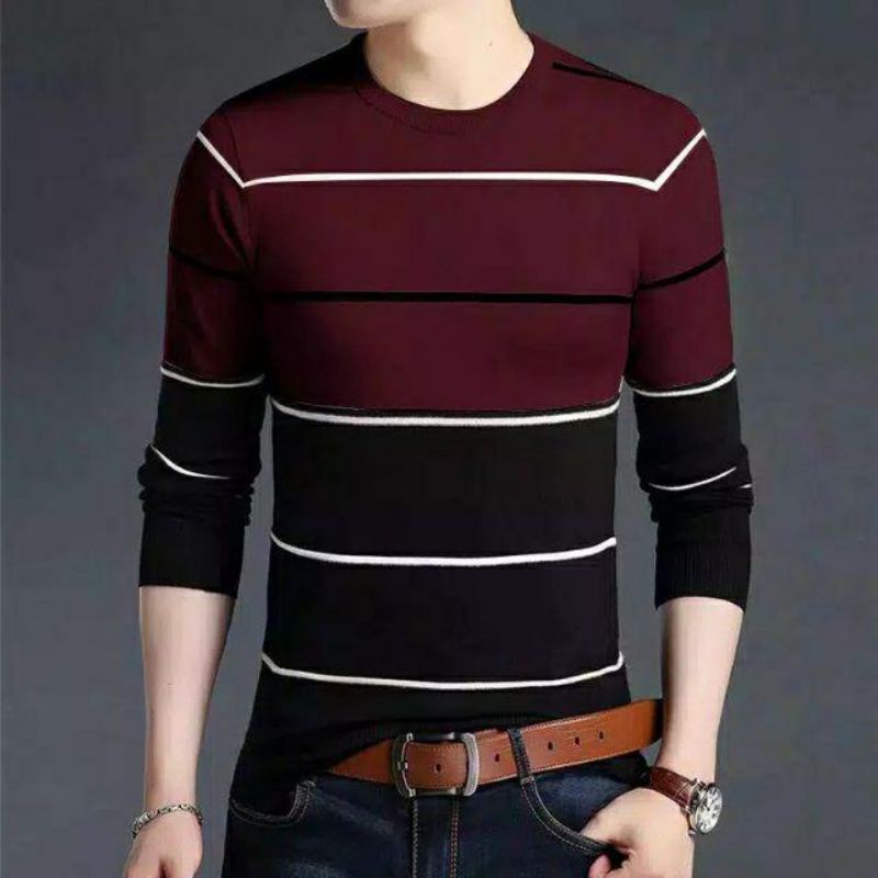 Sweater rajut atasan pria &amp; wanita - Baju rajut tria tone premium - Baju rajut pria &amp; wanita kekinian model terbaru