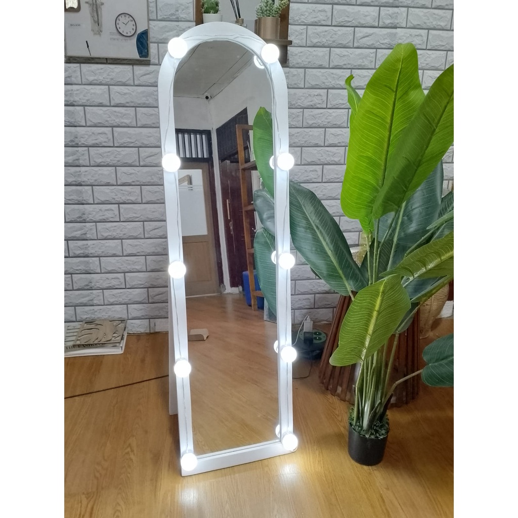 Jual Vanity Mirror Arch Jati Belanda Aestetic / Standing Mirror
