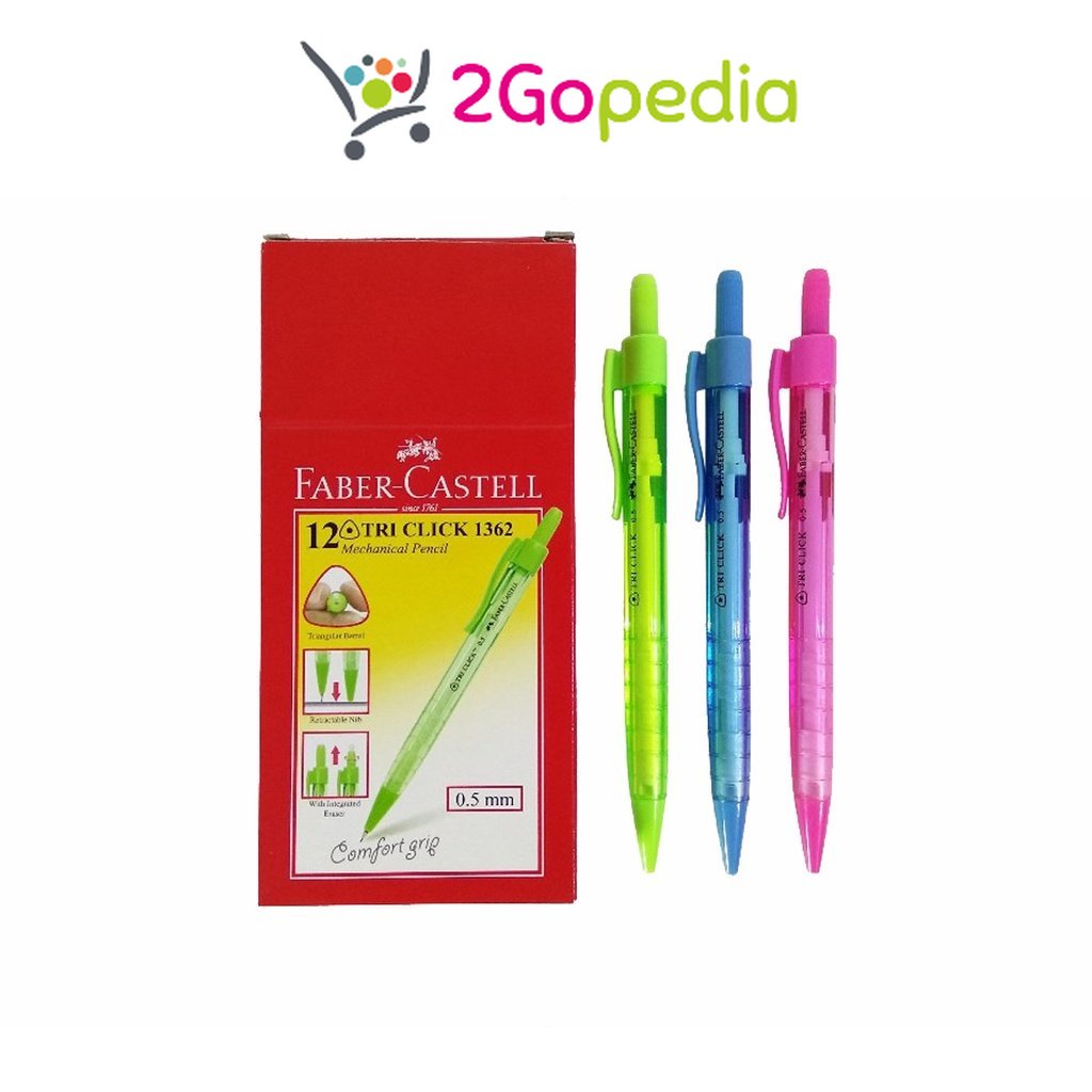 

Pensil Mechanic / Pensil Isi Ulang Tri Click 0.5 Mm Faber Castell Grosir Murah Atk