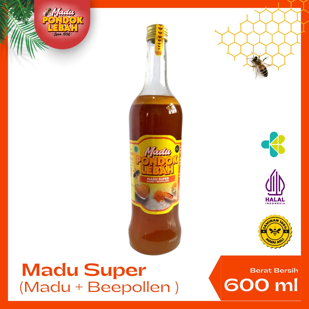 

Pondok Lebah - Madu Asli Murni Super Pollen 600ml