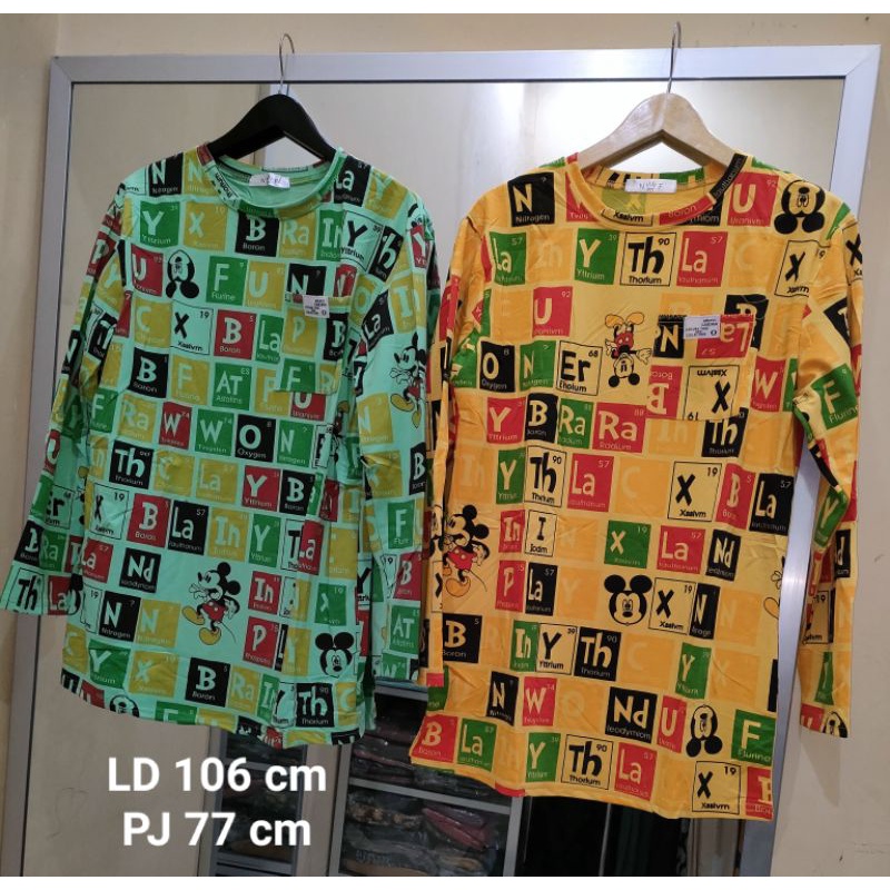 Tunik/baju atasan bahan kaos premium