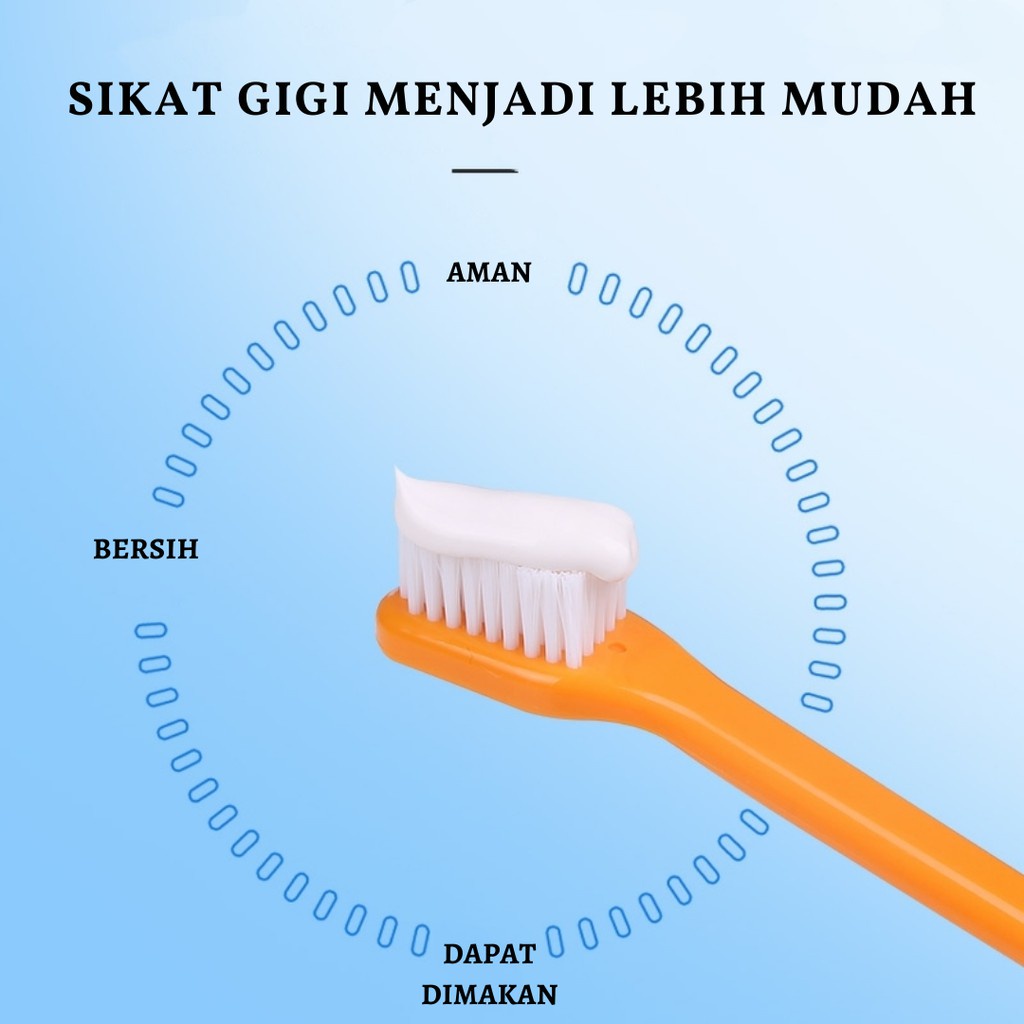 Pet Tooth Brush Sikat Gigi  Kucing Anjing Pasta Gigi Tooth Brush and Paste 4 in 1 Set For Pet