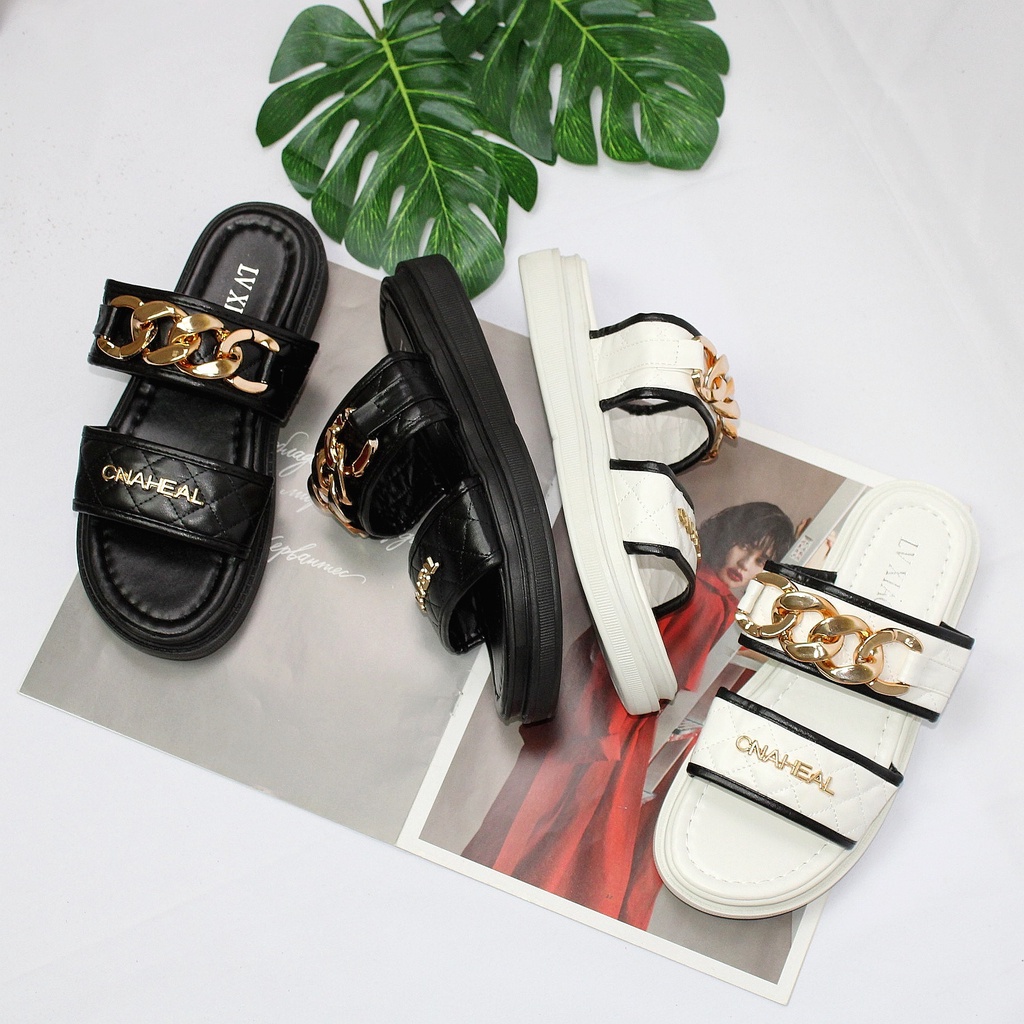 Free Box Sandal Wanita Korea Sandal Wanita Murah NS9524 Sepatu Sandal Wedges Wanita Import