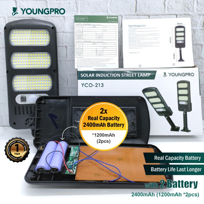 YOUNGPRO YCO150 Lampu Jalan Outdoor Led Solar Panel Hemat Energi