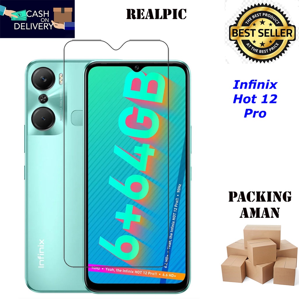 Tempered Glass Infinix Hot 12 Pro Screen Protector Anti Gores